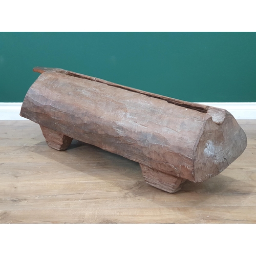 1131 - A West African dug out trunk Slit Drum 3ft 2in L x 1ft 2in H