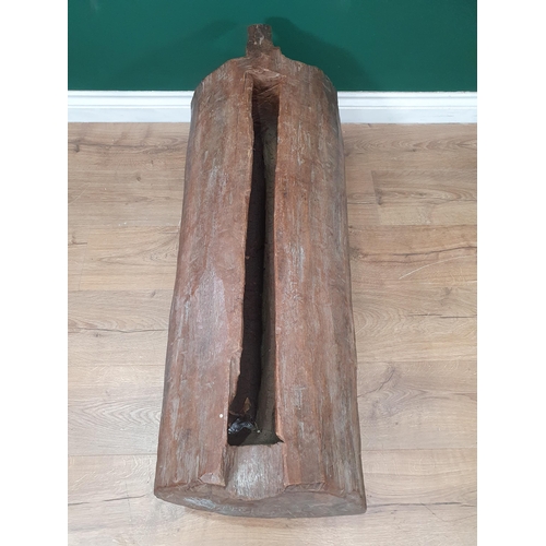 1131 - A West African dug out trunk Slit Drum 3ft 2in L x 1ft 2in H