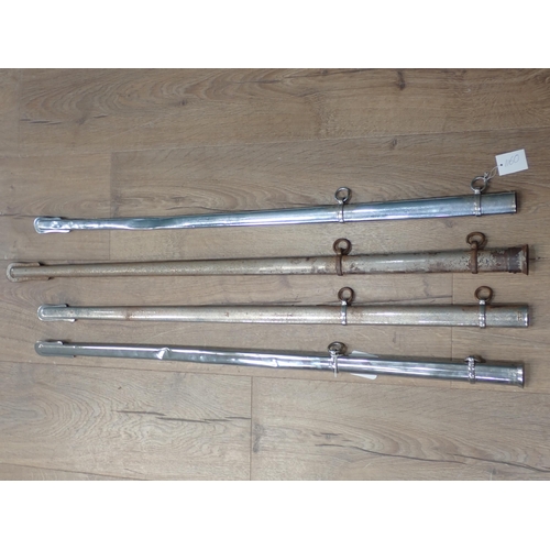 1160 - Four steel Scabbards for British type Officer's swords