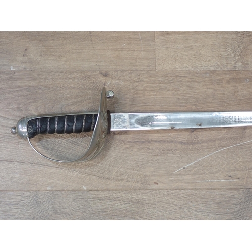 1165 - A King's Crown Infantry Sword (blistering to blade) 3ft 3in overall