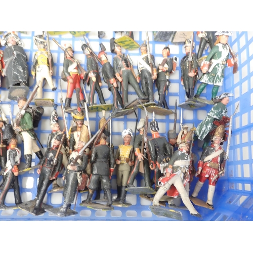 1173 - Approximately 200 hand painted diecast Figures of Soldiers in historical uniforms, some A/F