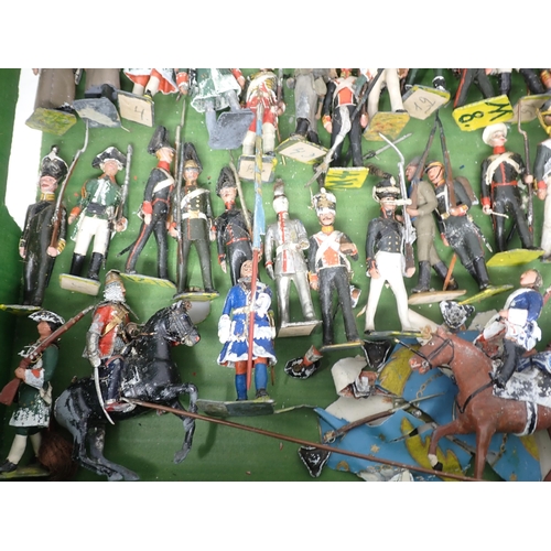 1173 - Approximately 200 hand painted diecast Figures of Soldiers in historical uniforms, some A/F