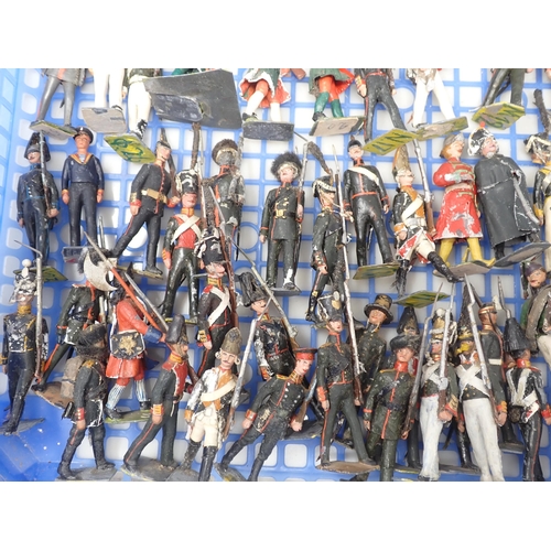 1173 - Approximately 200 hand painted diecast Figures of Soldiers in historical uniforms, some A/F