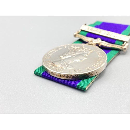 1061 - General Service Medal with South Arabia Clasp to 23873250 Lane Corporal M.J. Langdon, Parachute Regi... 