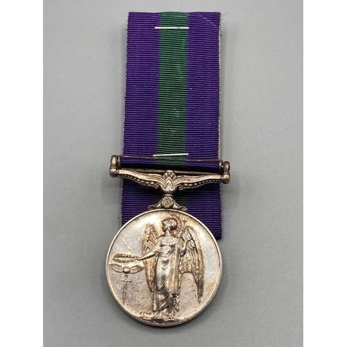 1067 - General Serice Medal with Arabian Peninsula Clasp to 5048397 L.A.C. B. Davison, RAF