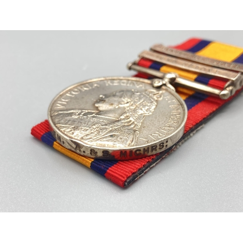 1087 - Queen's South Africa Medal with Orange Free State and Cape Colony clasps to 1940 Pte. E. Allen, Argy... 