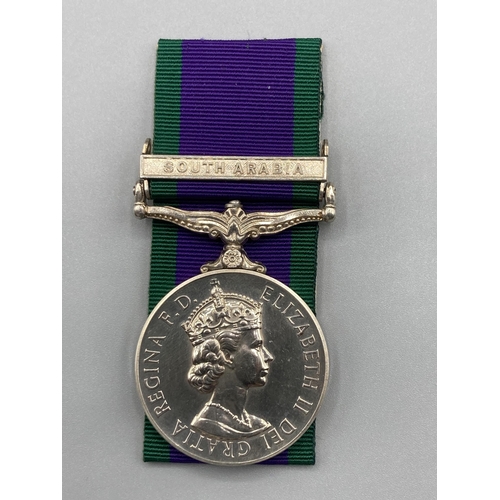 1093 - General Service Medal with South Arabia clasp to 24707886 Pte. C.C. Bennett, Argyll & Sutherland Hig... 