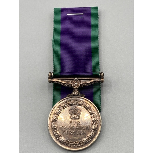 1099 - General Service Medal with Borneo clasp to 23782505 Pte. A.F.G. Bell, Argyll & Sutherland Highlander... 