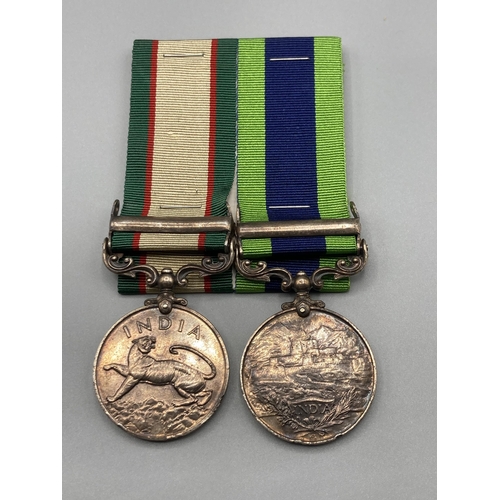 1149 - India General Service Medal with North West Frontier 1935 clasp and India General Service Medal with... 