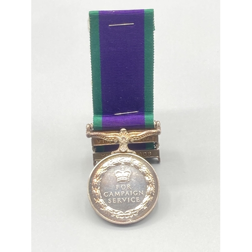 1214 - General Service Medal with Borneo, Malay Peninsula and South Arabia clasps to 23930345 Pte. D.A. Cos... 