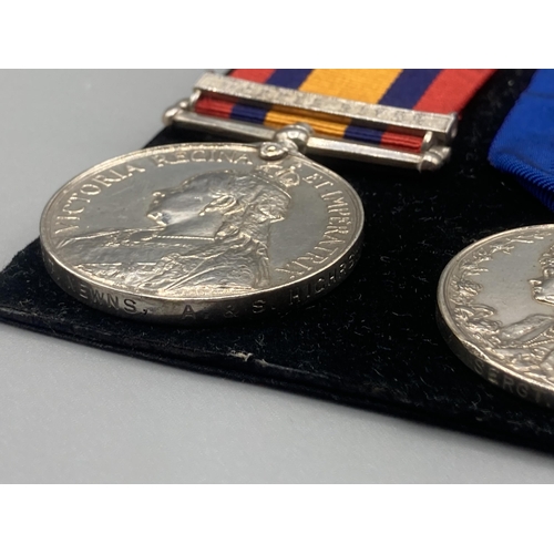 1223 - Three; Queen's South Africa Medal to 6560 Corporal Thomas Newns, 1st Battalion Argyll & Sutherland H... 