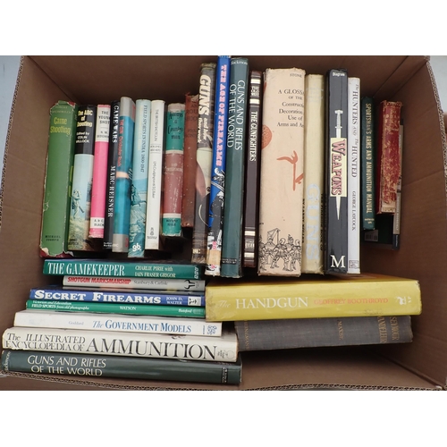 1030 - Two boxes of Books relating to Big Game Hunting, Shooting and Guns