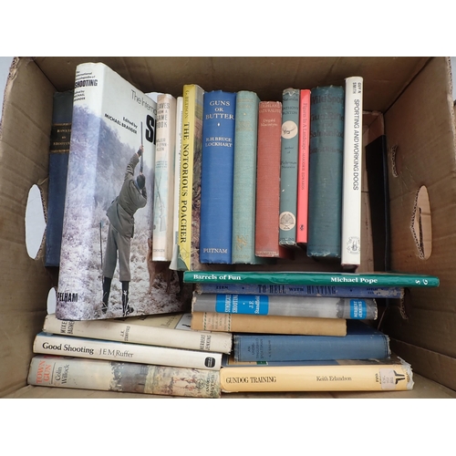 1034 - Two boxes of Books relating to Shooting and Country Life to include; Colin Willock 'Town Gun', Micha... 