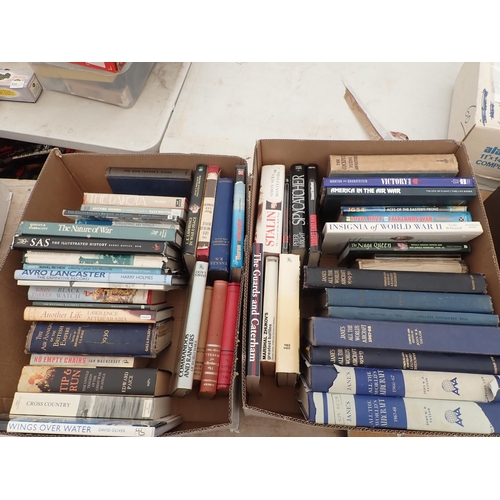 1038 - Two boxes of Books-Military and Aviation