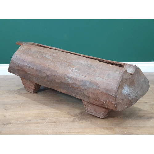 1131 - A West African dug out trunk Slit Drum 3ft 2in L x 1ft 2in H