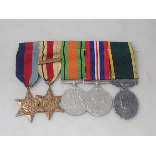 1152 - Five; WWII Territorial Efficiency Medal to 4105622 Pte. G.F. Payne, R.A.S.C., 1939-45 Star, The Afri... 