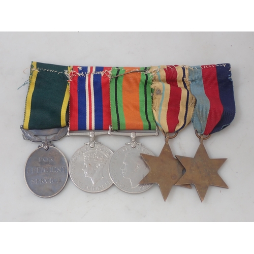 1152 - Five; WWII Territorial Efficiency Medal to 4105622 Pte. G.F. Payne, R.A.S.C., 1939-45 Star, The Afri... 