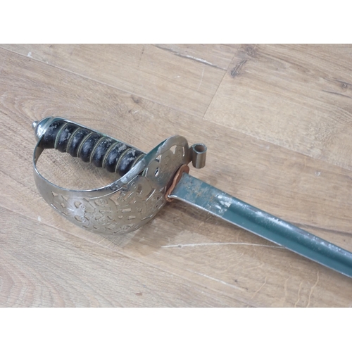 1166 - A Life Guard's Cavalry Sword with shagreen effect grip and pierced guard 3ft 4in L