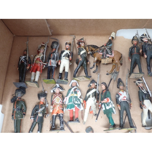 1173 - Approximately 200 hand painted diecast Figures of Soldiers in historical uniforms, some A/F