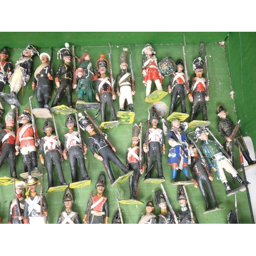 1173 - Approximately 200 hand painted diecast Figures of Soldiers in historical uniforms, some A/F