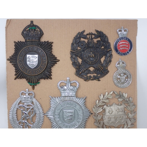 1177 - Eleven Police Badges including Essex Constabulary, Leeds City Police, Wolverhampton Police, etc.