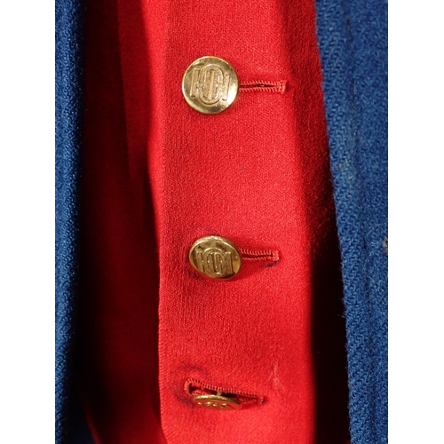 1184 - A Hawkstone Otter Hounds Gentleman's Uniform with blue Jacket with H.O.H. brass buttons, red Waistco... 