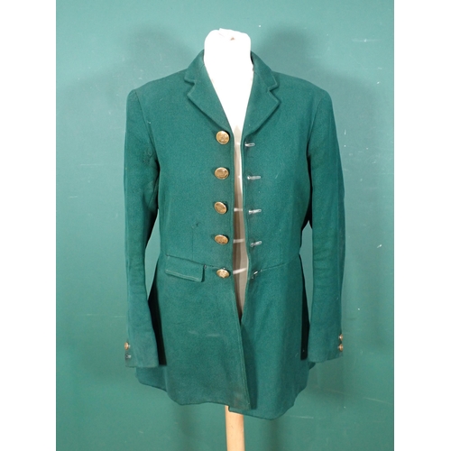 1188 - A Heythrop Hunt green Coat with brass H.H. buttons