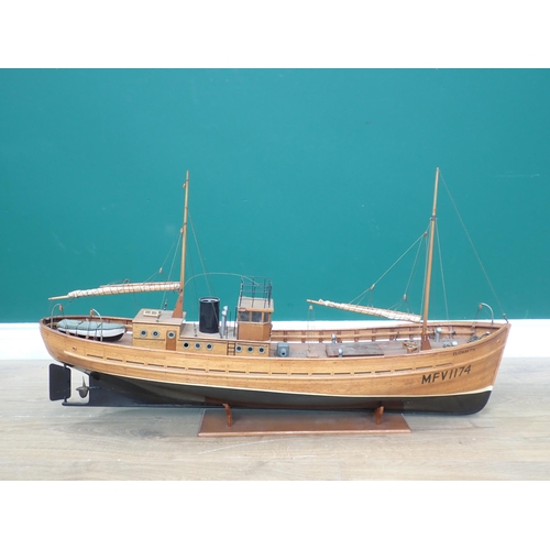 1192 - A well constructed scale Model of a wooden of Admiralty MFV No.1174,  'Elizabeth' carvel built plank... 