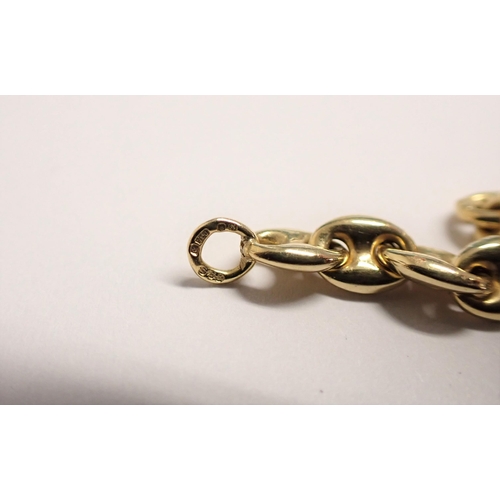 181 - An 18ct gold anchor style chain Necklace, approx 39cms, approx 26gms