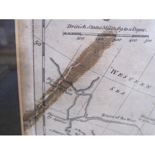 252 - JOHN LODGE (1735-1796) 'A New Map of North America from the best authorities', with tear/staining up... 