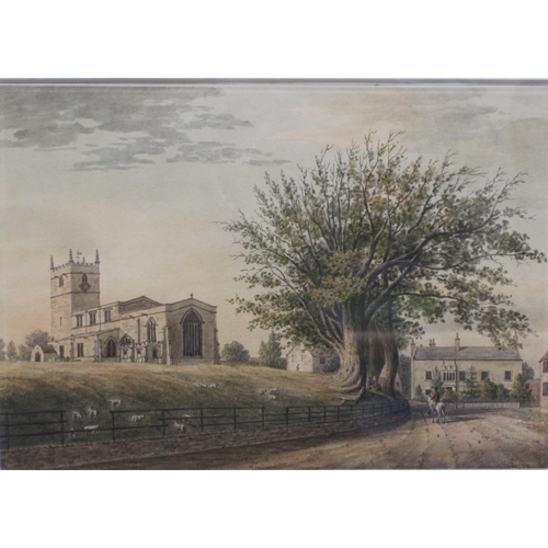 264 - GEORGE PICKERING (1794-1857). South East view towards the house of A.L.Maynard ; and A village scene... 