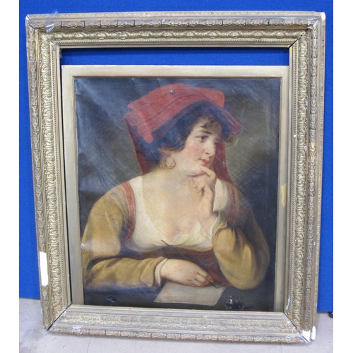 273 - C. CANONE (fl. mid 19th century) Pensive Thoughts, signed, oil on canvas, 30 x 25in