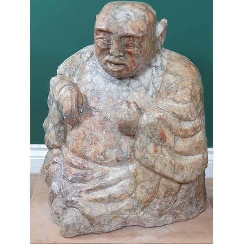 342 - A large Chinese soapstone Figure of Budai 1ft 7in H