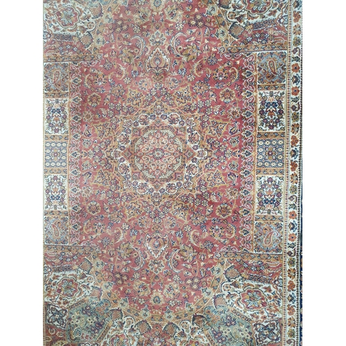 387 - A Mahal Rug having central medallion surrounded by geometric designs with multi border, 7ft 6in x 5f... 