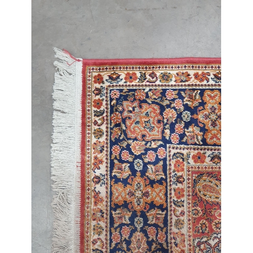 387 - A Mahal Rug having central medallion surrounded by geometric designs with multi border, 7ft 6in x 5f... 