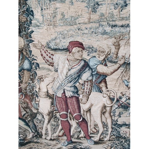 395 - An Aubusson hand-woven Tapestry after the original 'The Hunt of Maximilien', 5ft 10in H x 7ft 7in W