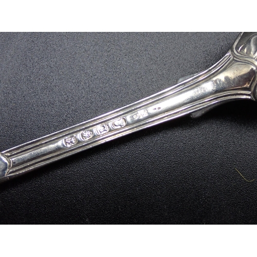 4 - A George III silver Marrow Scoop with shell back bowl, engraved crowned lion crest, London 1806