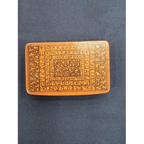 434 - A Collection of eleven rectangular wooden Snuff Boxes including a chip-carved rounded rectangular Bo... 