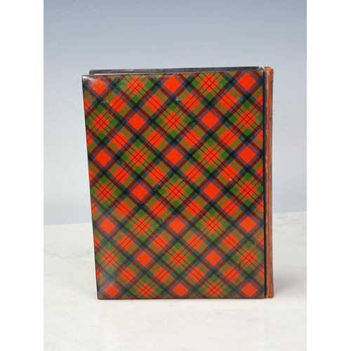 446 - A Tartan-ware Book 'Souvenir of Scotland, Its Cities, Lakes and Mountains', T. Nelson & Sons, 1892, ... 