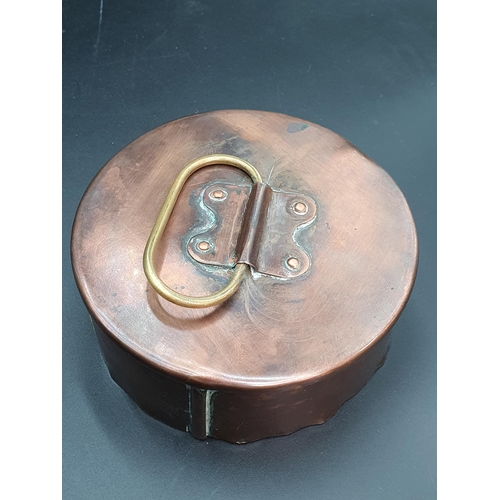 482 - A Victorian Benham & Froud copper Jelly Mould and Lid of castellated form, bearing makers mark and N... 