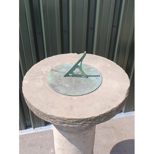 515 - A reconstituted Sun Dial with cylindrical column, 3ft 7in H