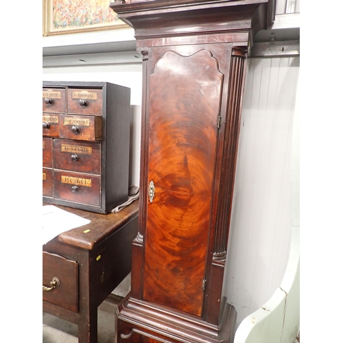 518 - A Georgian eight-day Longcase Clock by John Hardman, Wavertree with brass arched moon phase dial and... 