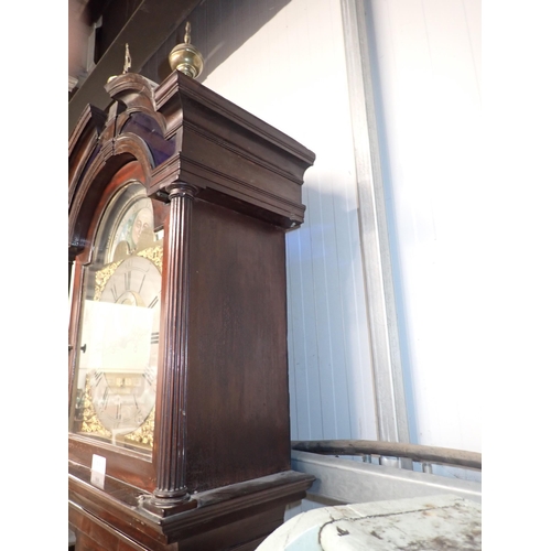 518 - A Georgian eight-day Longcase Clock by John Hardman, Wavertree with brass arched moon phase dial and... 