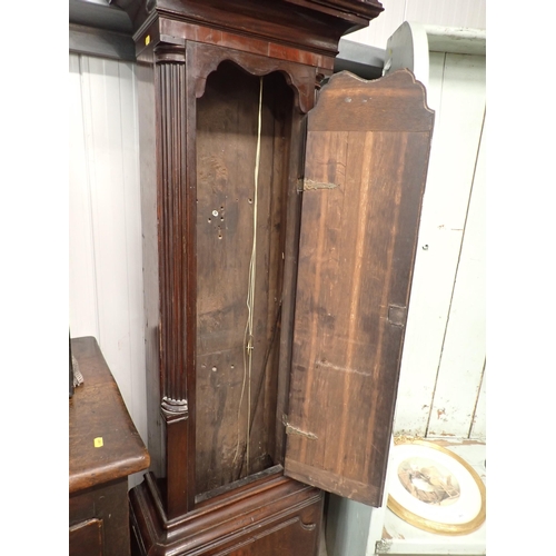 518 - A Georgian eight-day Longcase Clock by John Hardman, Wavertree with brass arched moon phase dial and... 