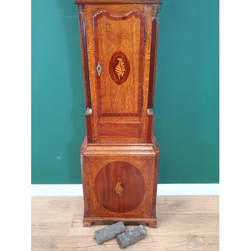 519 - A 19th Century Longcase Clock with painted arched dial, two subsidiary dials, Kidderminster maker, 8... 