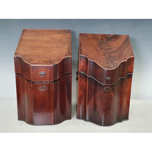 533 - Two Georgian mahogany Knife Boxes Amendment: No Cutlery