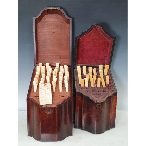 533 - Two Georgian mahogany Knife Boxes Amendment: No Cutlery