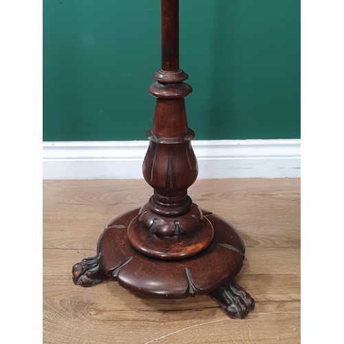 544 - An Empire style ebonised Jardinière Stand with gilt metal mounts 3ft 2in H, and a rosewood Pole Scre... 