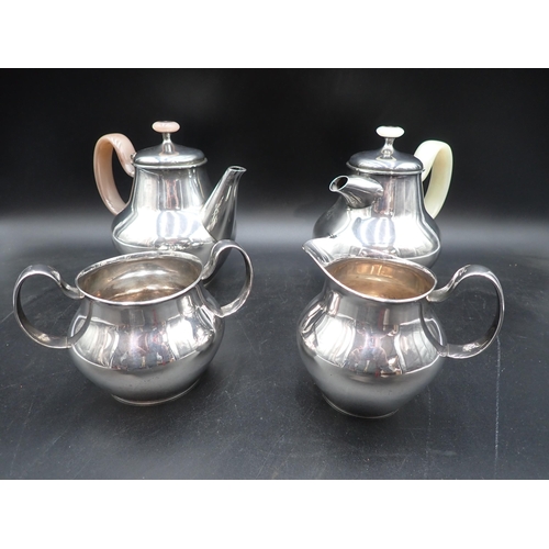 60 - An Elizabeth II silver three piece Tea Service of bulbous form, London 1961, and a matching Coffee P... 