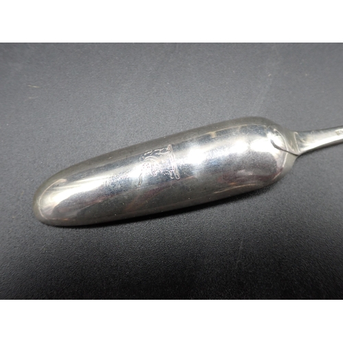 7 - A Georgian silver Marrow Scoop engraved crest, marks worn